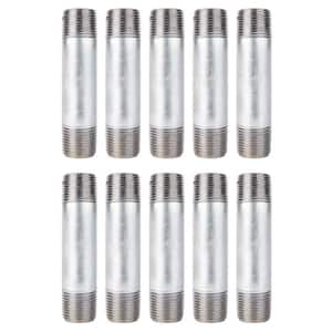 1/2 in. x 3-1/2 in. Galvanized Steel Nipple (10-Pack)