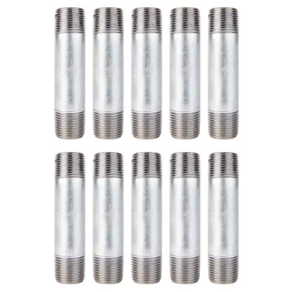 PIPE DECOR 1/2 in. x 3-1/2 in. Galvanized Steel Nipple (10-Pack)