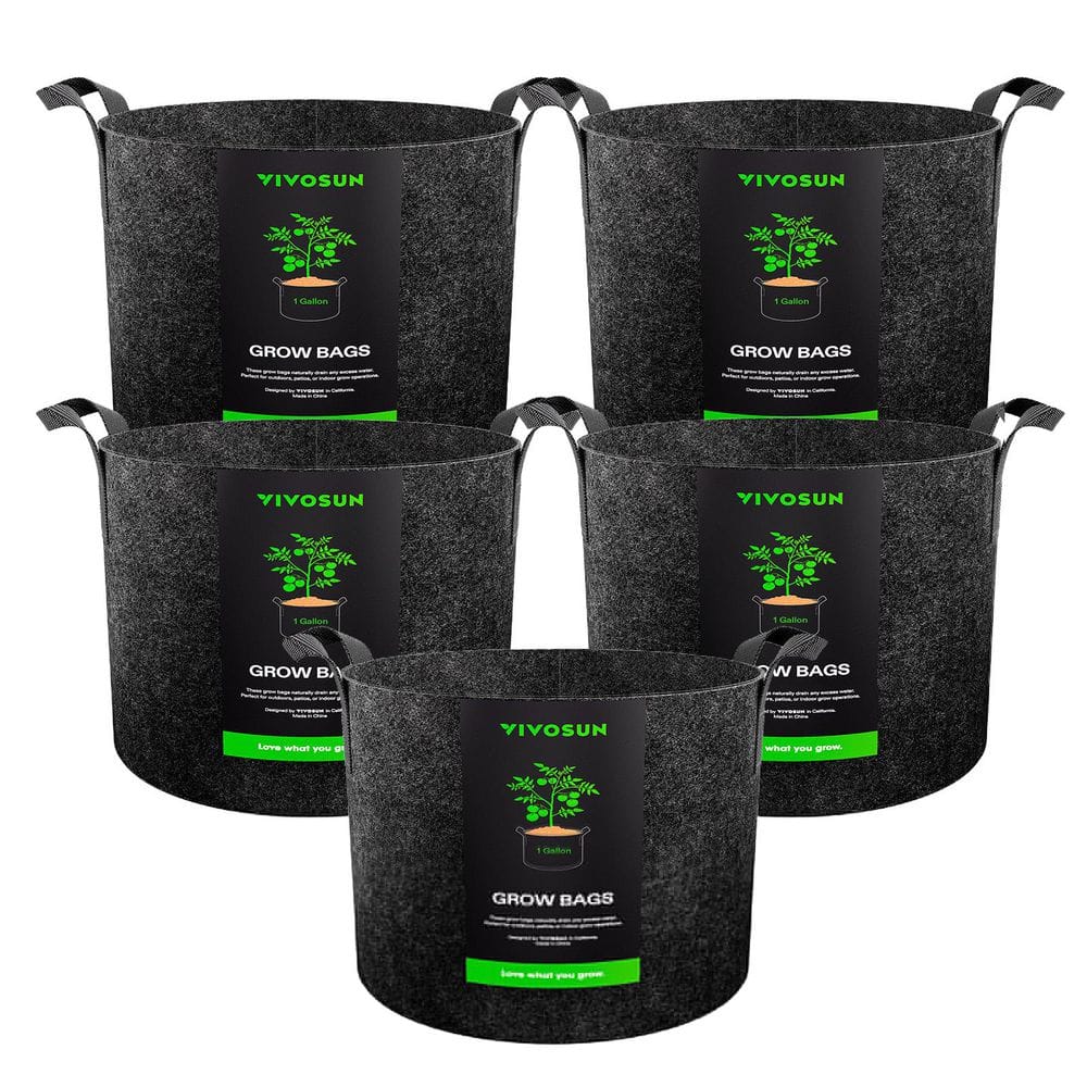 1 Gal. Heavy-Duty Nonwoven Fabric Grow Bags with Handles (5-Pack) price history on PriceWatchPro