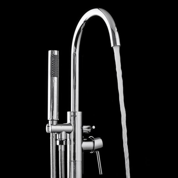 63 in. Glossy Black Acrylic Tub for Bathtub with Tub Filler combo - Modern Flat Bottom Stand Alone Tub 63 in. Glossy Black Acrylic Tub for Bathtub with Tub Filler combo - Modern Flat Bottom Stand Alone Tub