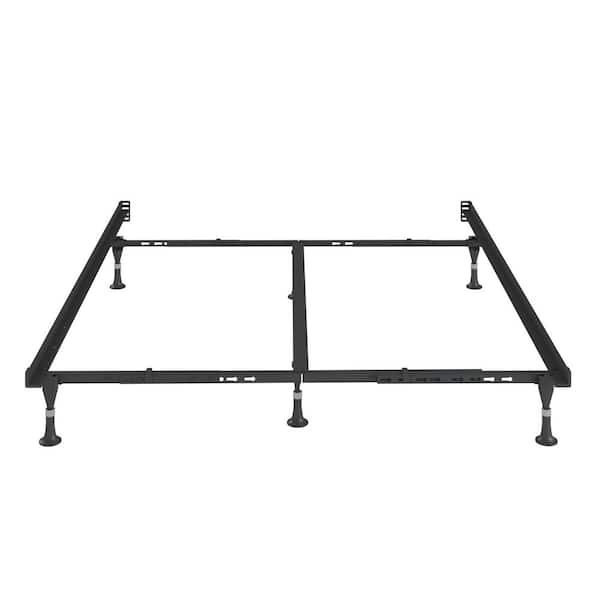 Hollywood Bed Frame Low Profile Premium Lev-R-Lock Queen Adjustable All Sizes Bed Frame with 6-Legs