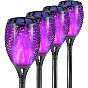 Solar Lights Outdoor, Premium 99 LEDs Purple Halloween Decorations Solar Lights (4-Pack)