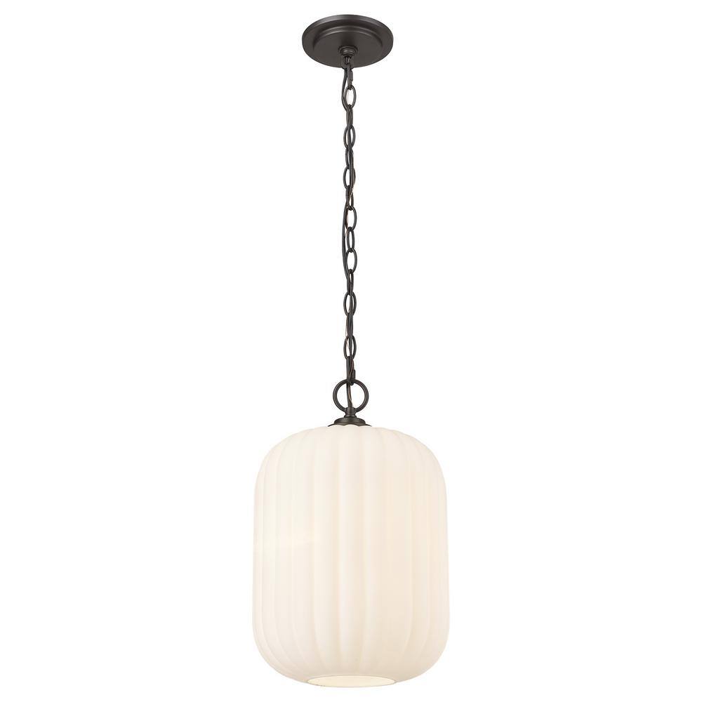 Oil Rubbed Bronze Glass Globe Pendant Light