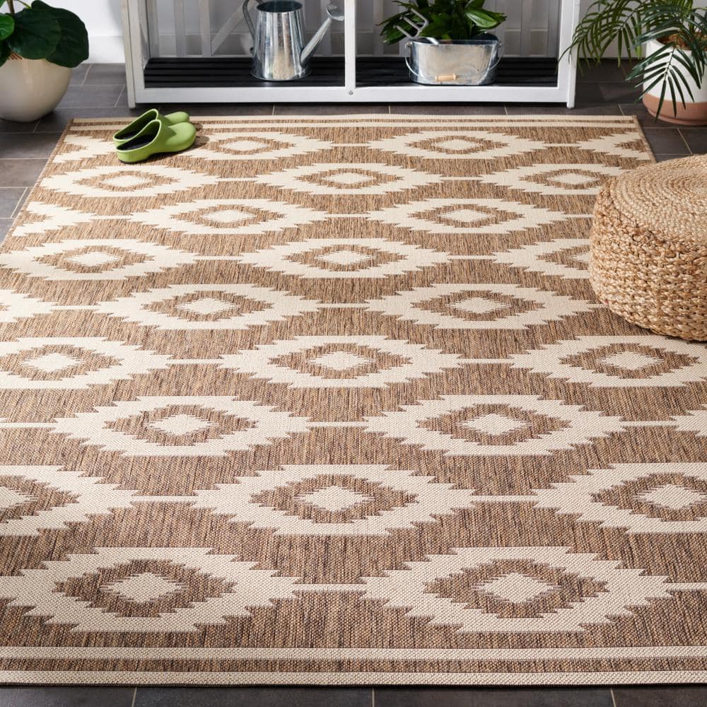 Beach House Cream Beige Synthetic Non-slip Area Rug 2' 2" x 4'