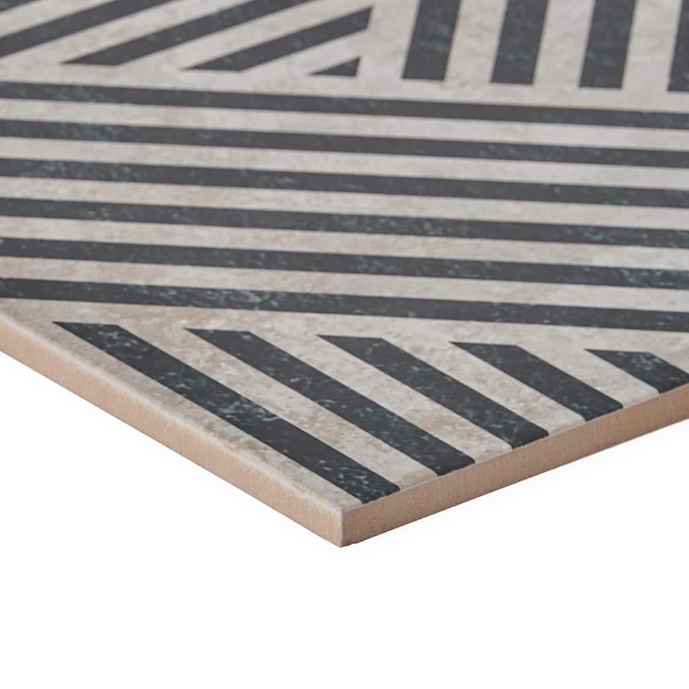 Tribeca Black and White 24" x 24" Matte Porcelain Wall and Floor Tile