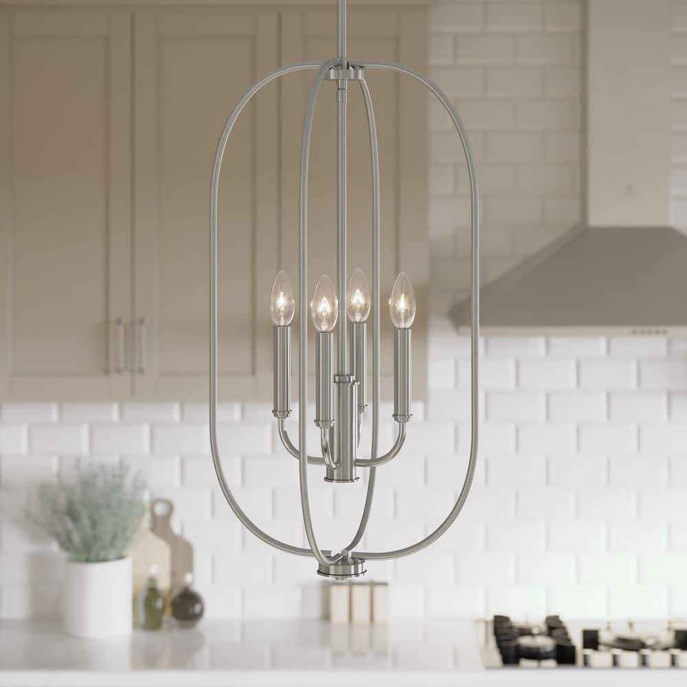 Reines 60-Watt 4-Light Brushed Nickel New Traditional Foyer Pendant price history on PriceWatchPro