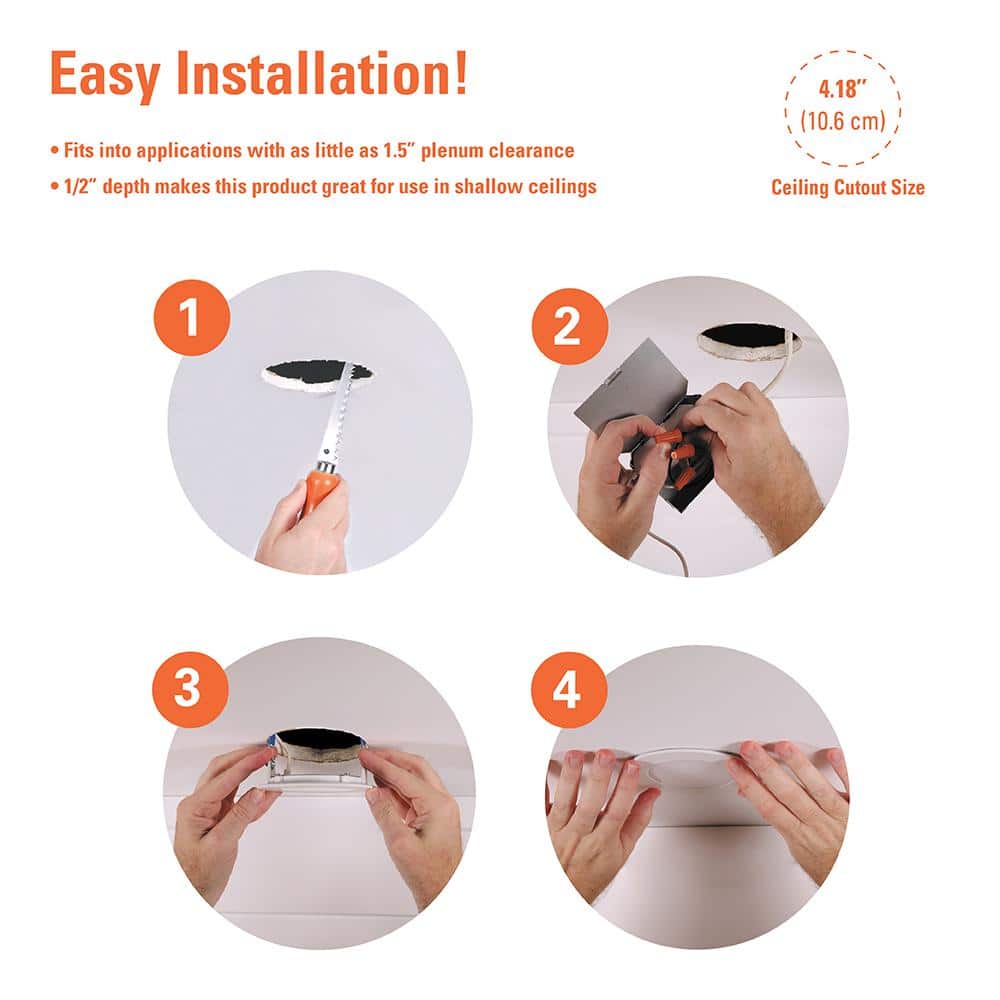 4.73'' White Aluminum LED Recessed Lighting Kit, 12-Pack