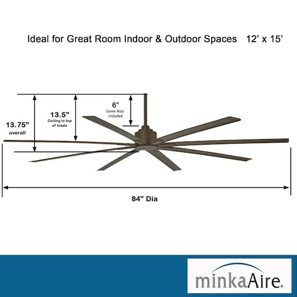 MINKA-AIRE Xtreme H2O 84 in. Indoor/Outdoor Oil Rubbed Bronze 