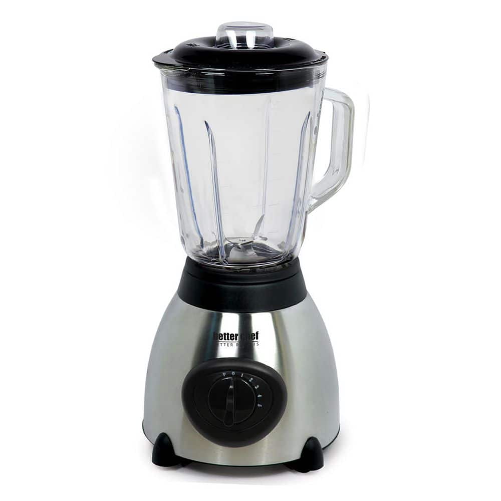 Better Chef 48 oz. 5 Speed 500-Watt Stainless Steel Blender in Silver