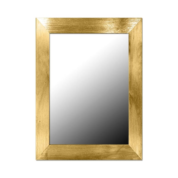 Small Rectangle Gold Novelty Mirror, Mirror With Gold Frame Small