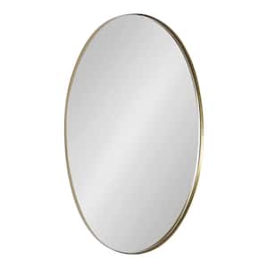 Kate and Laurel Rollo Oval Framed Wall Mirror - 20x30 - Gold