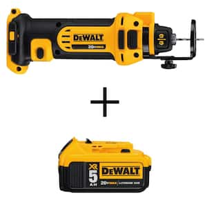 20V MAX Cordless Drywall Cut-Out Tool and 20V MAX XR Premium Lithium-Ion 5.0Ah Battery