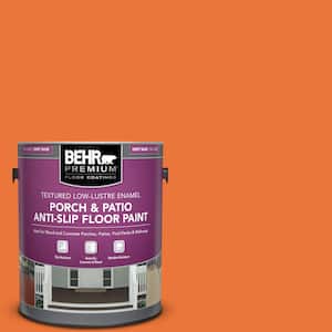 1 gal. #HDC-MD-27 Tart Orange Textured Low-Lustre Enamel Interior/Exterior Porch and Patio Anti-Slip Floor Paint