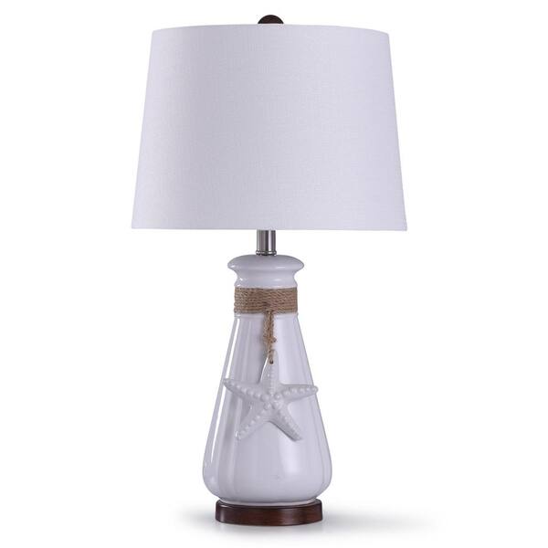 StyleCraft Serenity 26 in. White Table Lamp