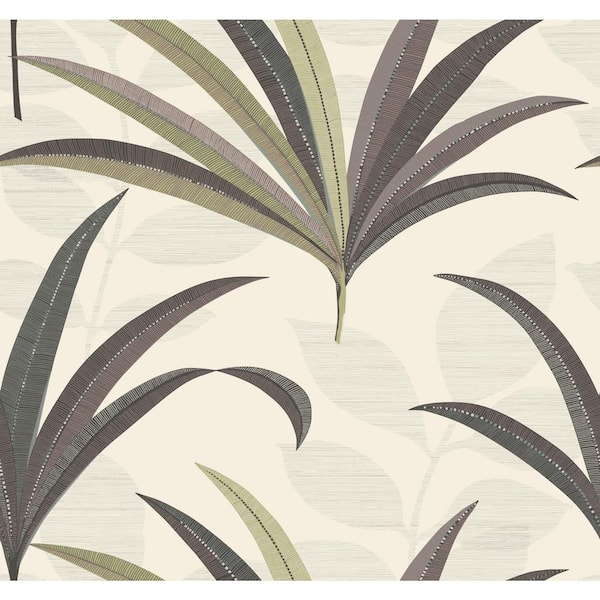 York Wallcoverings Beige El Morocco Palm Peel & Stick Wallpaper, 27-in by 27-ft