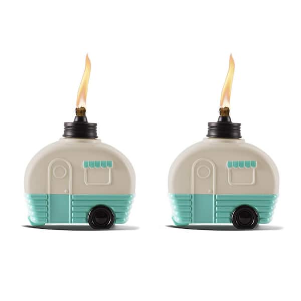 TIKI 5.7 in. Table Torch Camper Blue (2-Pack)