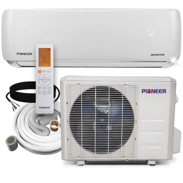 Pioneer 9,000 BTU 3/4 Ton 21.5 SEER2 Ductless Mini Split Air Conditioner Heat Pump Variable Speed DC Inverter+ System 110/120V