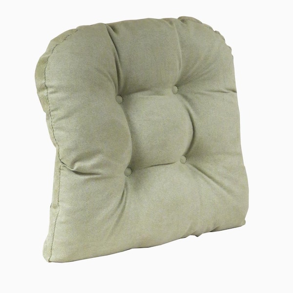 Gripper Non-Slip 17 in. x 17 in. Twillo Thyme Tufted Universal Chair Cushions