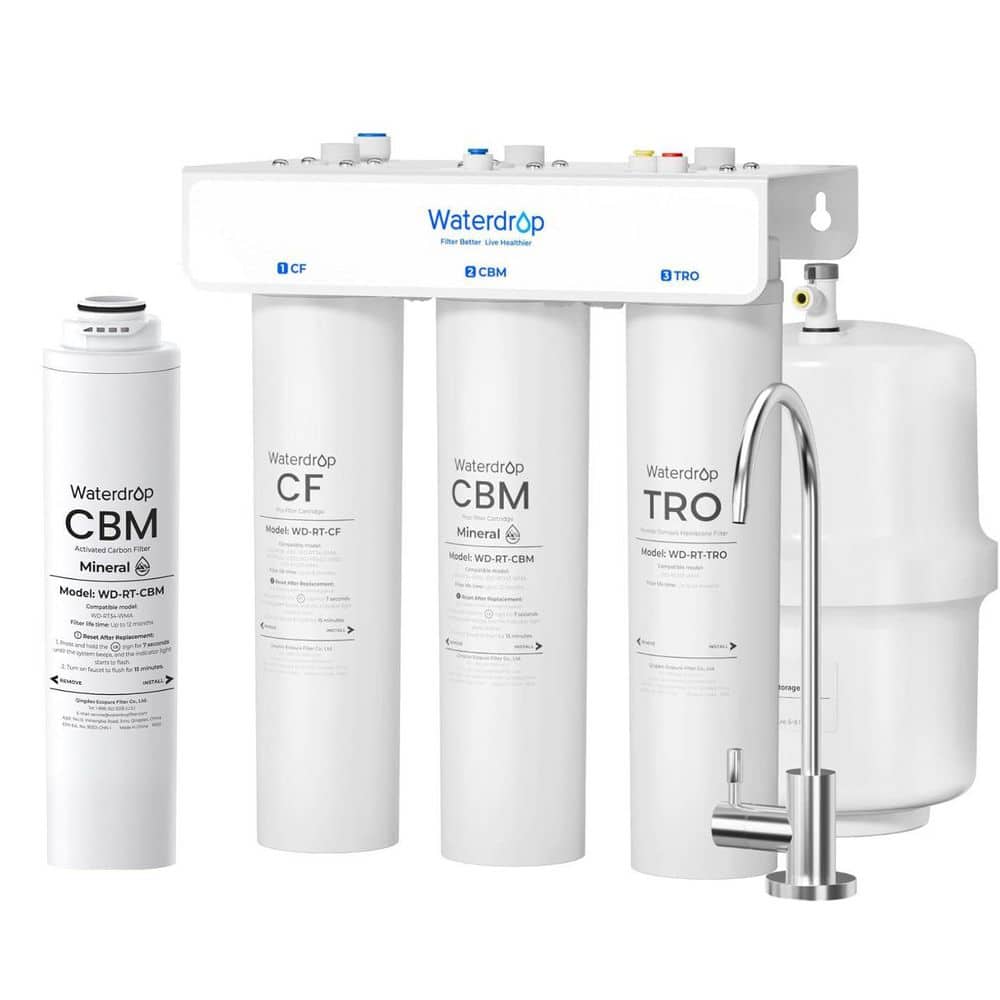 T3-T, 7-Stage,NSF/ANSI 372 Certified Under Sink RO System with Tank, No Power Needed, Extra RT-CBM Filter price history on PriceWatchPro