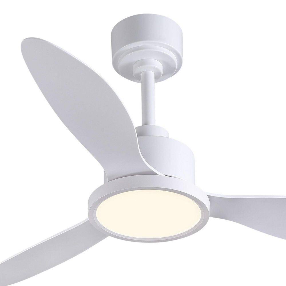 42 in. Smart Indoor Dimmable Integrated LED White 3 Blades Ceiling Fan with Light Kit and Remote Control price history on PriceWatchPro