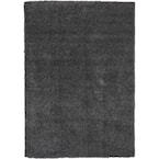 Malibu Shag Dark Grey 7 ft. x 10 ft. Shag Modern Area Rug