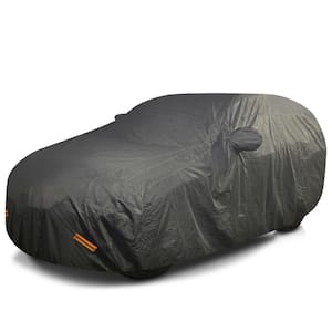 190 in. x 75 in. x 72 in. Extra Thick Waterproof Black SUV Car Cover - Heavy-Duty 250 g PVC Cotton Lined