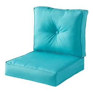 Sunbrella 25 in. x 25 in. Aruba 2-Piece Deep Seating Outdoor Lounge Chair Cushion Set