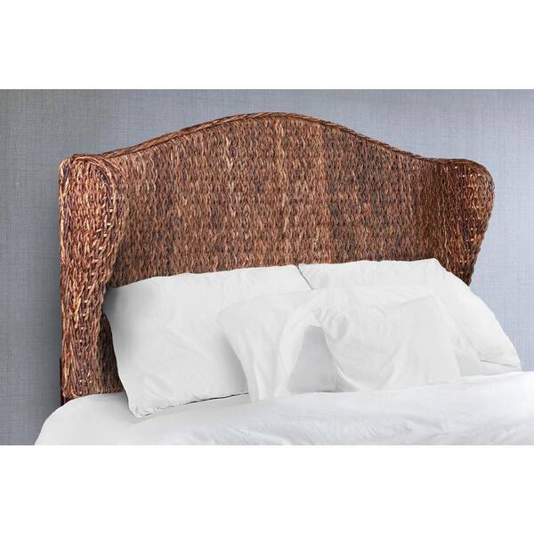 Crawford & BUrke Capistrano Brown Banana Leaf Queen Headboard 2023QHB