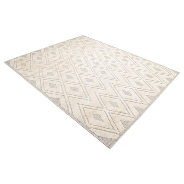 Fulton Bohemian Beige 8 ft. x 10 ft. Handmade Area Rug