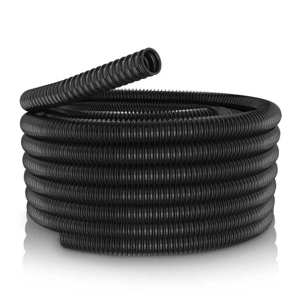 Alpine Corporation 3/4 in. I.D. x 100 ft. Multi-Use Pond Black Kink Free, Corrugated, Non-Kink Flexible PVC Tubing