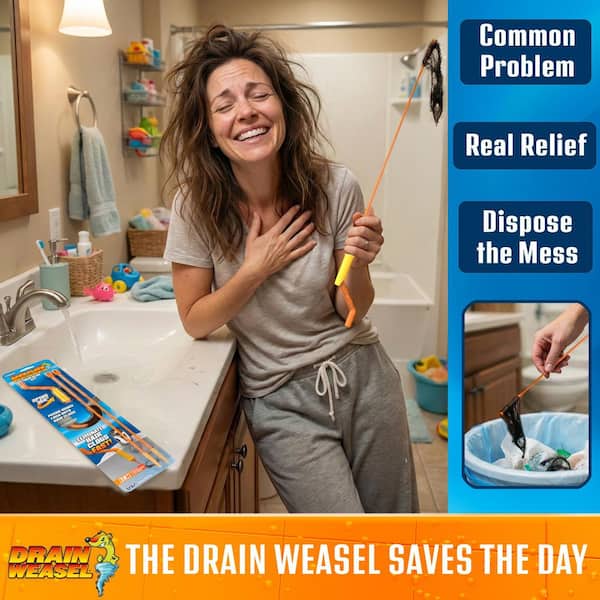 Drain Weasel Drain Weasel Hair Clog Tool Starter Kit for Drain