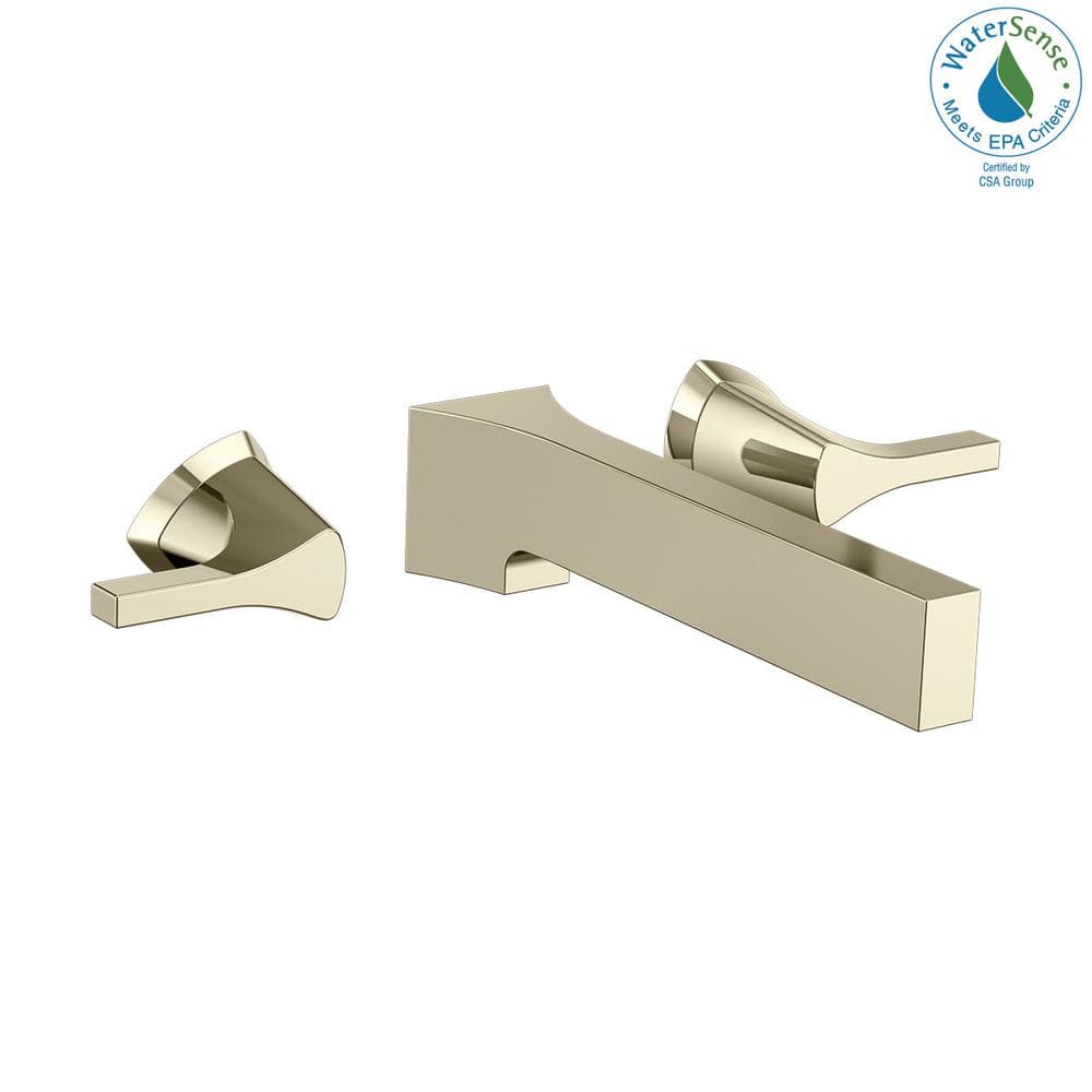 Elegant Dual-Handle Nickel Wall-Mounted Bathroom Faucet