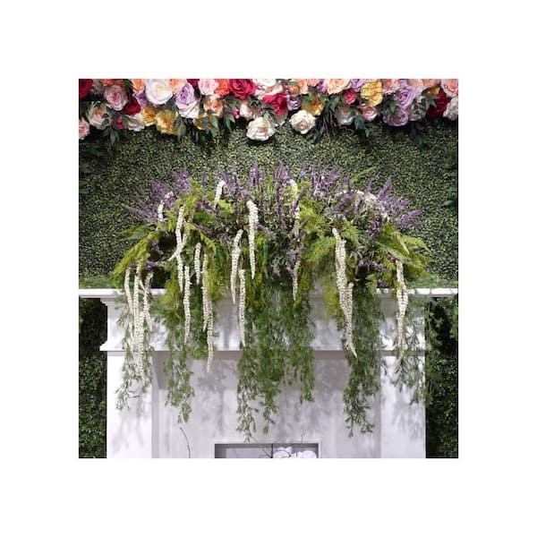 Larksilk 20 x 20 in. Artificial Boxwood Panels - Faux Hedge Wall Backdrop, Green Boxwood Mat for Outdoor, Wedding, Walls Decor