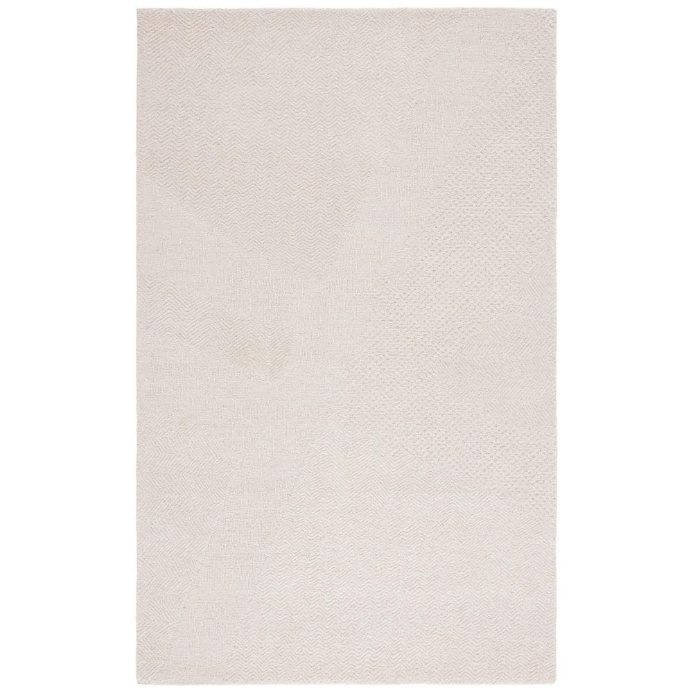 Pine 4 ft. x 6 ft. Ivory Wavy Solid Area Rug price history on PriceWatchPro