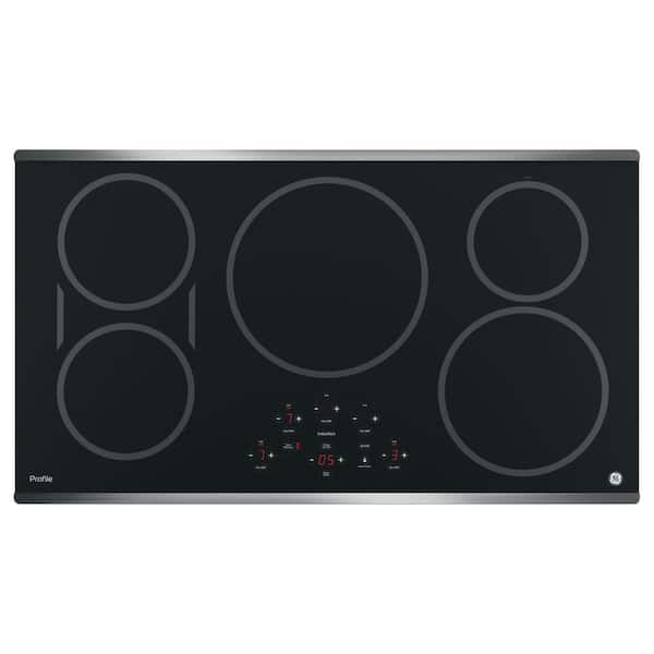 GE Profile 36 in. Electric Induction Cooktop in Stainless Steel with 5 Elements and Exact Fit