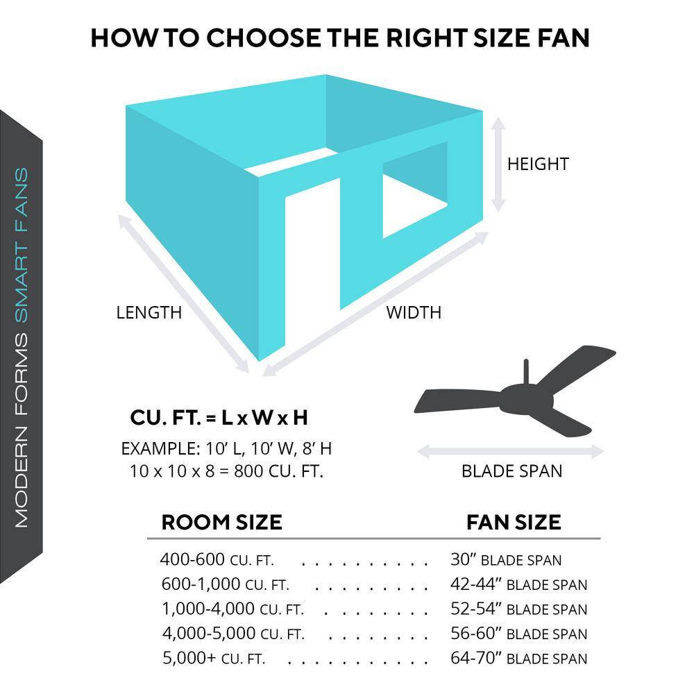 Matte Black 52" Smart Flush Mount Ceiling Fan with LED Light and Remote