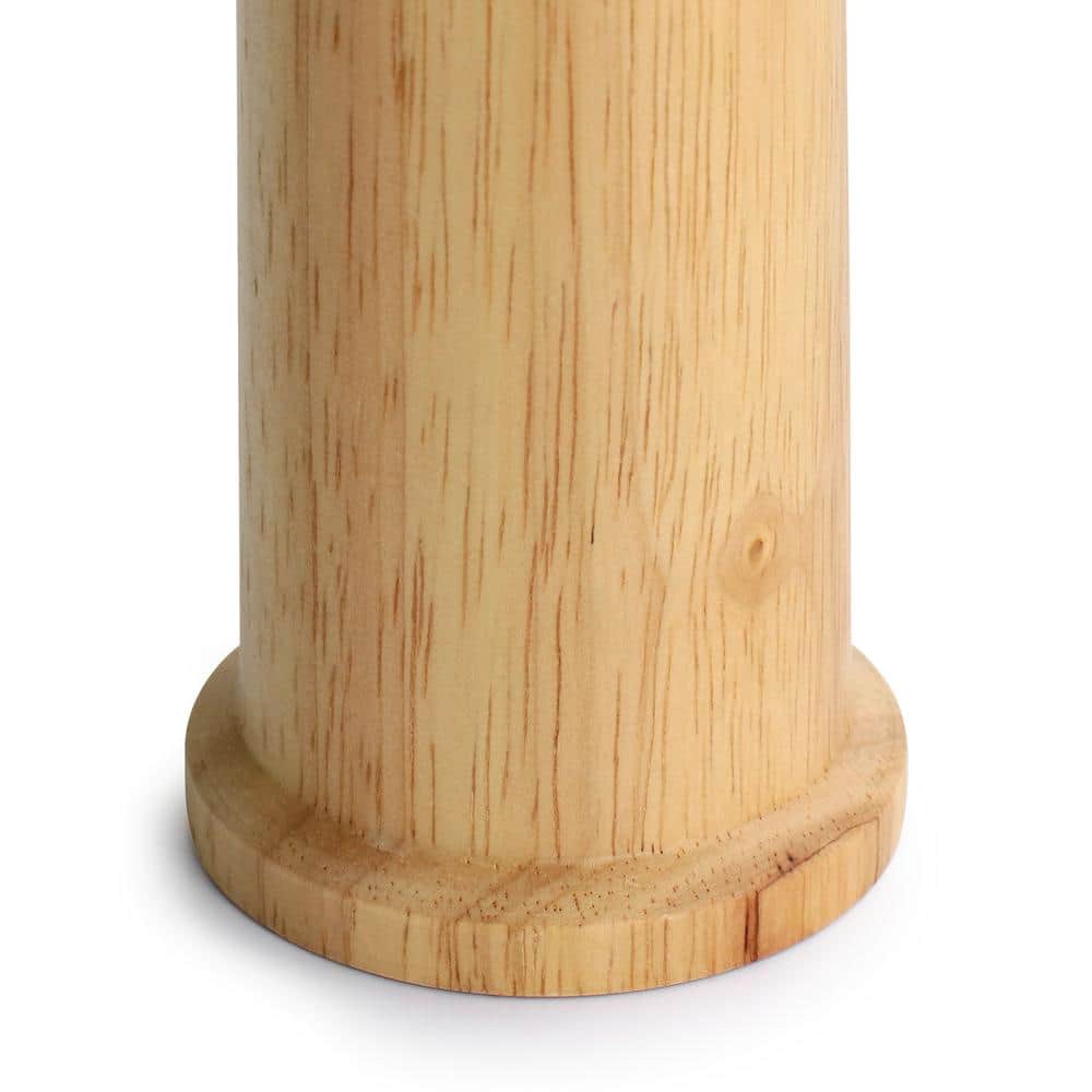 9-Inch Brown Rubberwood Pepper Grinder with Steel Core
