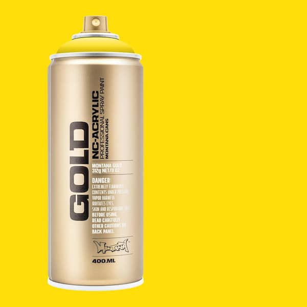 MONTANA 11 oz. GOLD Spray Paint, Shock Light Yellow 034664 The Home Depot