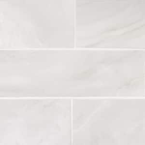 Glossy Agata Silver 4 in. x 12 in. Subway Gloss Ceramic Wall Tile (9.687 sq. ft./Case)