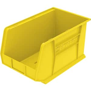 30260 Series, 11 in. W x 18 in. D x 10 in. H, Yellow Plastic Stackable Storage Bins Hanging Organizer, 6-Pack