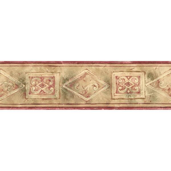 The Wallpaper Company 5.13 in. x 15 ft. Red Small Architectural Border