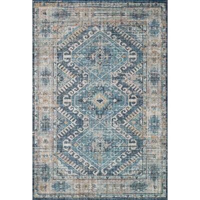 Riverbay Furniture 5' x 7' Hand Tufted Rug in Charcoal and Pale Blue 