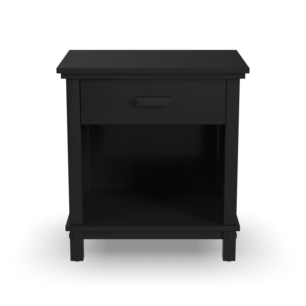 Oak Park Classic Black Mahogany Nightstand with Drawer