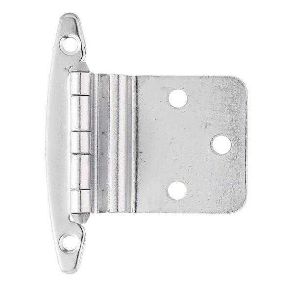 3/8 in. Chrome Inset Hinge without Spring (1-Pair)