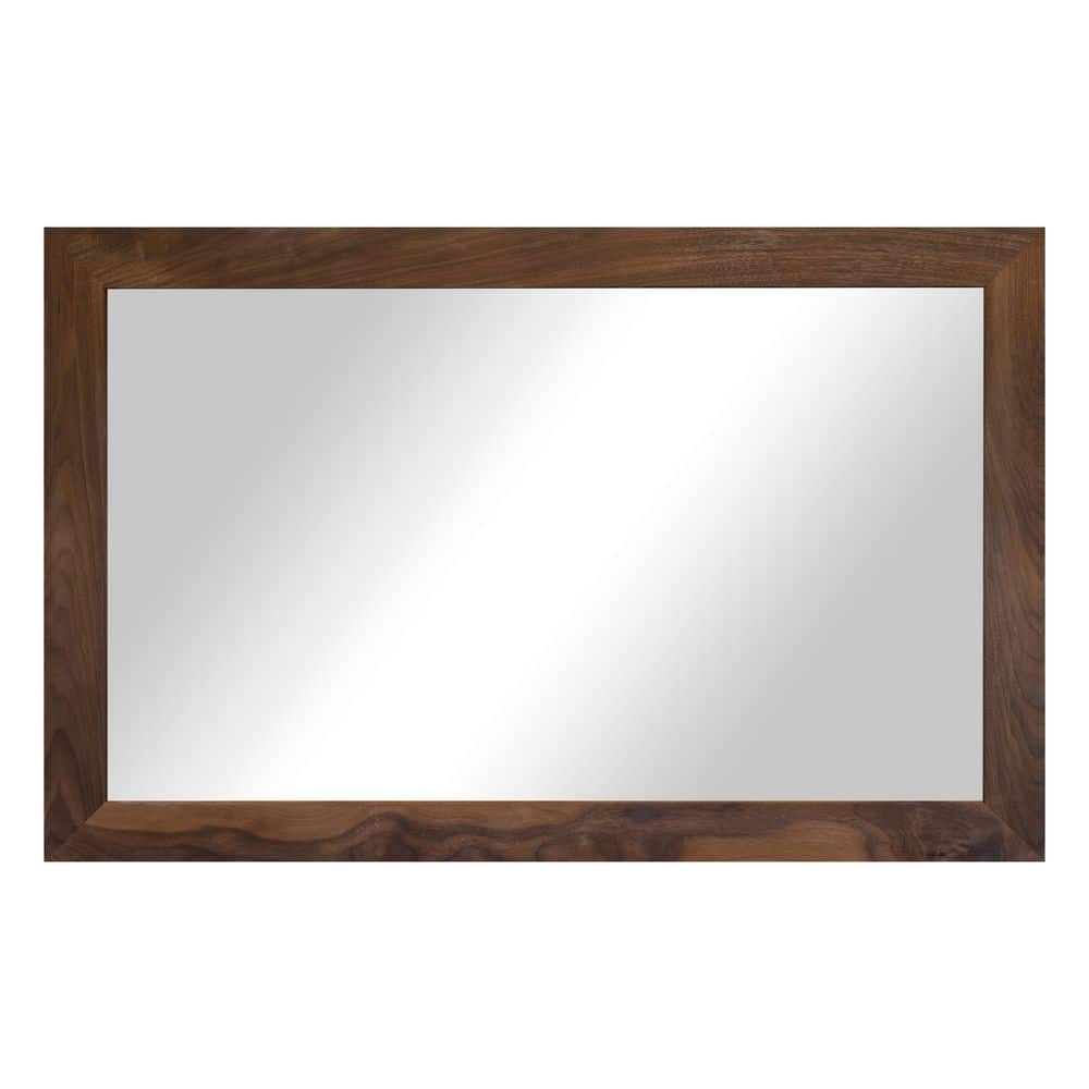 Rayne Mirrors 3 in. Walnut Frame (56 in. W x 33 in. H) Walnut