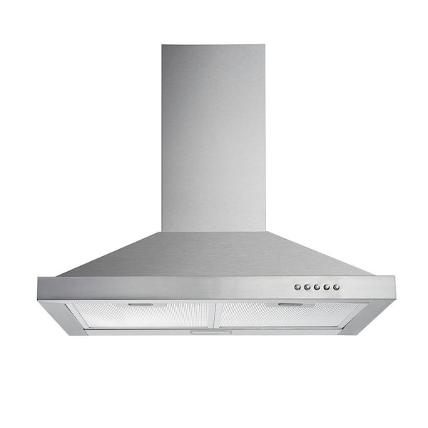 Unbranded 30 in. 450 CFM Ducted Range Hood Wall Mounted Kitchen in Stainless Steel Vent LED Lamp 3-Speed New