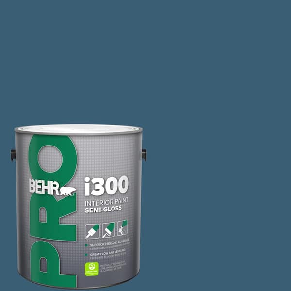 BEHR PRO 1 gal. #S490-7 Superior Blue Semi-Gloss Interior Paint