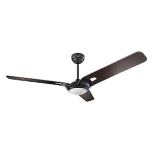 Innovator 52 in. Indoor/Outdoor Black Smart Ceiling Fan, Dimmable LED Light and Remote, Works w/ Alexa/Google Home/Siri