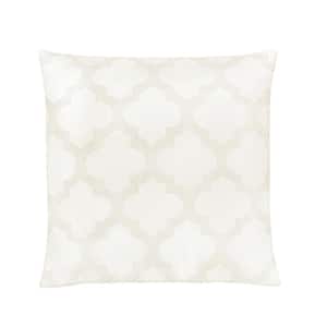 Windsor 18 in. x 18 in. Square Throw Pillow - Ivory - 1-Pillow