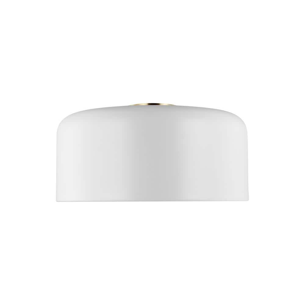 Malone 15.75 in. Large 1-Light Matte White Flush Mount with LED Bulb price history on PriceWatchPro